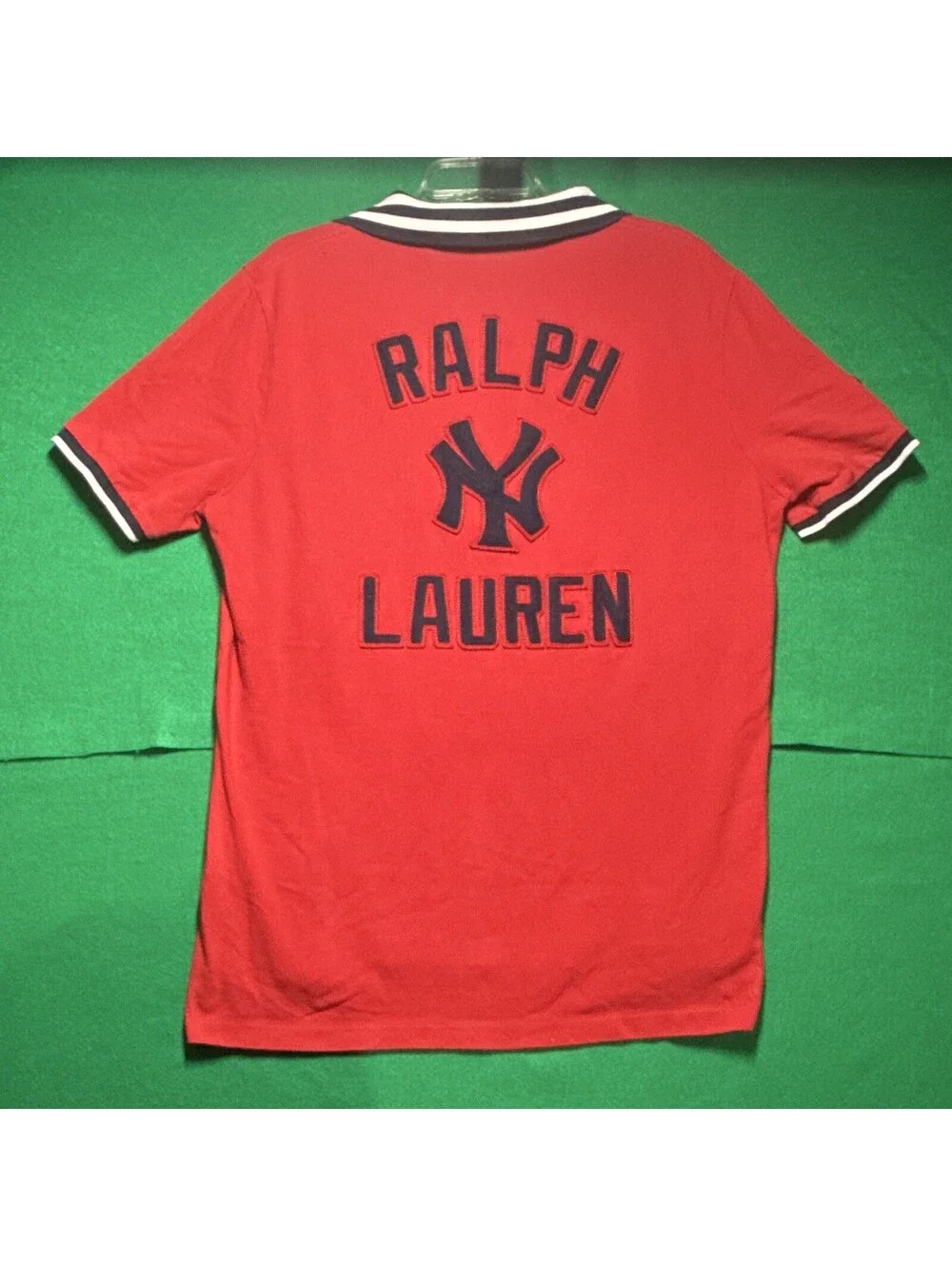 Polo Ralph Lauren x MLB New York Yankees Polo Shirt Red Classic Fit Men's Size L